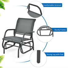 Load image into Gallery viewer, Gymax 2PCS Patio Swing Glider Chair Single Rocking Chair Yard Outdoor Grey