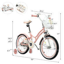 Load image into Gallery viewer, Gymax 18'' Kids Bike Toddlers Adjustable Freestyle Bicycle w/ Training Wheels