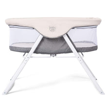 Load image into Gallery viewer, Gymax Portable Baby Bedside Bassinet Travel Rocking Crib w/ Carrying Bag Grey/Beige