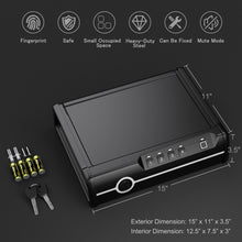 Load image into Gallery viewer, Gymax Pistol Safe Handgun Safe Steel Gun Security w/ Biometric Fingerprint Lock