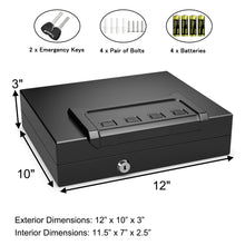 Load image into Gallery viewer, Gymax Pistol Safe Handgun Safe Heavy-Duty Steel Gun Security w/ Backup Keys