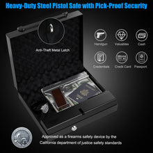 Load image into Gallery viewer, Gymax Pistol Safe Handgun Safe Heavy-Duty Steel Gun Security w/ Backup Keys