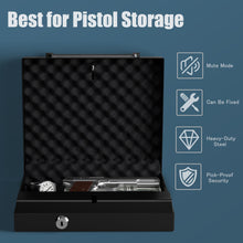 Load image into Gallery viewer, Gymax Pistol Safe Handgun Safe Heavy-Duty Steel Gun Security w/ Backup Keys