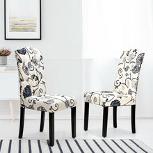 Load image into Gallery viewer, Gymax Set of 2 Tufted Dining Chair Upholstered Nailhead Trim Rubber Wooden Leg