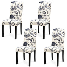 Load image into Gallery viewer, Gymax Set of 4 Tufted Dining Chair Upholstered Nailhead Trim Rubber Wooden Leg