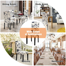 Load image into Gallery viewer, Gymax Set of 4 Tufted Dining Chair Upholstered Nailhead Trim Rubber Wooden Leg