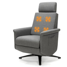 Load image into Gallery viewer, Gymax Massage Recliner Chair Swivel Single Sofa Lounge w/Adjustable Headrest