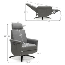 Load image into Gallery viewer, Gymax Massage Recliner Chair Swivel Single Sofa Lounge w/Adjustable Headrest