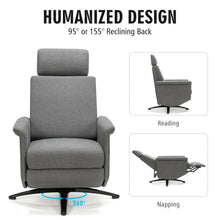 Load image into Gallery viewer, Gymax Massage Recliner Chair Swivel Single Sofa Lounge w/Adjustable Headrest
