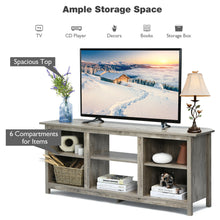 Load image into Gallery viewer, Gymax 58'' 2-Tier TV Stand Entertainment Media Center Console Up to 65'' Grey