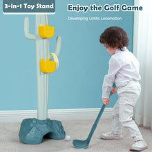 Load image into Gallery viewer, Gymax 3-in-1 Sports Activity Center w/ Golf & Ring-Toss Cactus Toy Stand