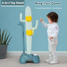 Load image into Gallery viewer, Gymax 3-in-1 Sports Activity Center w/ Golf & Ring-Toss Cactus Toy Stand