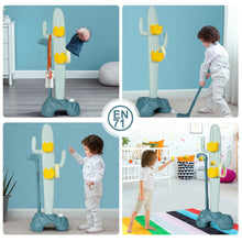 Load image into Gallery viewer, Gymax 3-in-1 Sports Activity Center w/ Golf & Ring-Toss Cactus Toy Stand