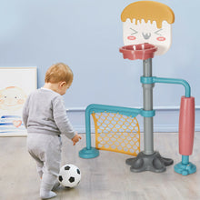 Load image into Gallery viewer, Gymax 3-in-1 Basketball Stand Set w/ Soccer & Roller Adjustable Height