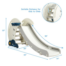 Load image into Gallery viewer, Gymax 3 in 1 Folding Kids Climber Slide Play Set w/Basketball Hoop Indoor