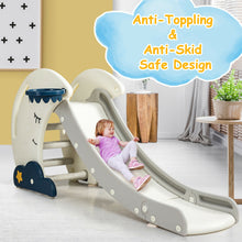 Load image into Gallery viewer, Gymax 3 in 1 Folding Kids Climber Slide Play Set w/Basketball Hoop Indoor