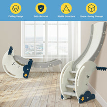 Load image into Gallery viewer, Gymax 3 in 1 Folding Kids Climber Slide Play Set w/Basketball Hoop Indoor