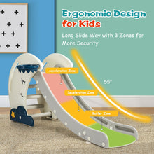 Load image into Gallery viewer, Gymax 3 in 1 Folding Kids Climber Slide Play Set w/Basketball Hoop Indoor