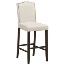 Load image into Gallery viewer, Gymax Set of 2 Nailhead Bar Stools 29'' Bar Height with Rubber Wood Legs Beige