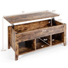 Load image into Gallery viewer, Gymax Lift Top Coffee Table w/ Storage Compartment Shelf Living Room Retro