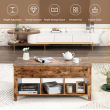 Load image into Gallery viewer, Gymax Lift Top Coffee Table w/ Storage Compartment Shelf Living Room Retro