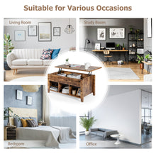 Load image into Gallery viewer, Gymax Lift Top Coffee Table w/ Storage Compartment Shelf Living Room Retro