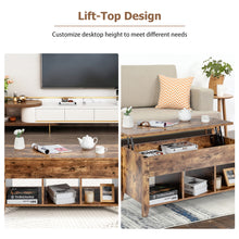 Load image into Gallery viewer, Gymax Lift Top Coffee Table w/ Storage Compartment Shelf Living Room Retro