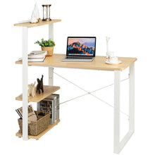 Load image into Gallery viewer, Gymax Computer Desk Study Writing Table Workstation Home Office w/ Bookshelves