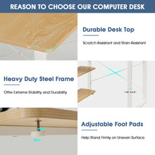 Load image into Gallery viewer, Gymax Computer Desk Study Writing Table Workstation Home Office w/ Bookshelves