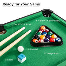 Load image into Gallery viewer, Gymax 24'' Mini Tabletop Pool Table Set Indoor Billiards Table w/Accessories
