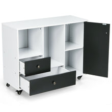 Load image into Gallery viewer, Gymax Lateral Mobile Filing Cabinet Large Printer Stand w/ 2 Drawers