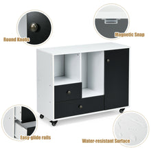 Load image into Gallery viewer, Gymax Lateral Mobile Filing Cabinet Large Printer Stand w/ 2 Drawers