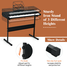 Load image into Gallery viewer, Gymax Sonart 61-Key Electronic Keyboard Piano w/Lighted Keys Stand Bench Headphone