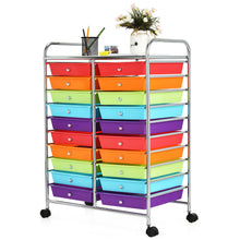 Load image into Gallery viewer, Gymax Office Rolling Cart 20 Storage Drawers Scrapbook Paper Studio Organizer Multicolor