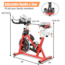 Load image into Gallery viewer, Gymax Exercise Bike Stationary Belt Drive Indoor Cycling Bike Gym Home Cardio