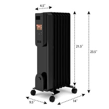 Load image into Gallery viewer, Gymax 1500W Oil Filled Radiator Heater Portable Space Heater w/ Remote Control