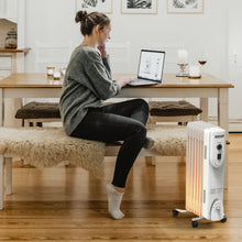 Load image into Gallery viewer, Gymax 1500W Oil Filled Radiator Heater Portable Space Heater Home Office