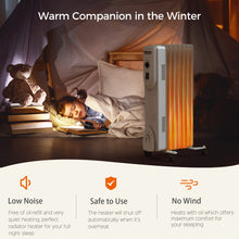 Load image into Gallery viewer, Gymax 1500W Oil Filled Radiator Heater Portable Space Heater Home Office