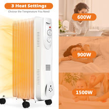 Load image into Gallery viewer, Gymax 1500W Oil Filled Radiator Space Heater w/ Overheat & Tip-Over Protection