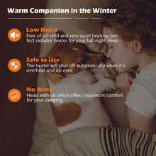 Load image into Gallery viewer, Gymax 1500W Oil Filled Radiator Space Heater w/ Overheat & Tip-Over Protection