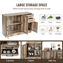 Load image into Gallery viewer, Gymax Buffet Storage Cabinet Console Table Kitchen Sideboard Drawer Natural