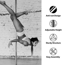 Load image into Gallery viewer, Gymax Professional Stripper Pole 45mm Portable Adjustable Spinning Dance Pole