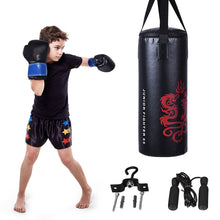 Load image into Gallery viewer, Gymax Kid's Boxing Suit Exercise Boxing Set w/ Sandbag Gloves Hook & Jump Rope