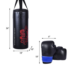 Load image into Gallery viewer, Gymax Kid's Boxing Suit Exercise Boxing Set w/ Sandbag Gloves Hook & Jump Rope