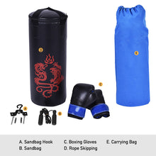 Load image into Gallery viewer, Gymax Kid's Boxing Suit Exercise Boxing Set w/ Sandbag Gloves Hook & Jump Rope
