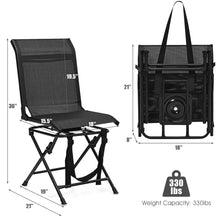 Load image into Gallery viewer, Gymax Folding 360¡ã Silent Swivel Hunting Chair Blind Chair All-weather Outdoor