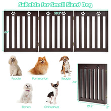 Load image into Gallery viewer, Gymax 24'' Folding Wooden Freestanding Pet Gate Dog Gate W/360¡ã Flexible Hinge