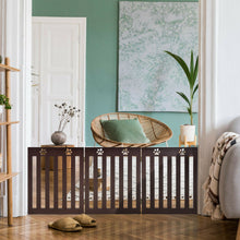 Load image into Gallery viewer, Gymax 24'' Folding Wooden Freestanding Pet Gate Dog Gate W/360¡ã Flexible Hinge