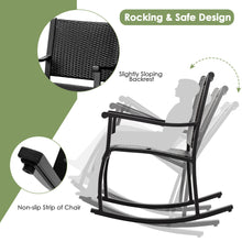 Load image into Gallery viewer, Gymax 3PCS Rattan Rocking Bistro Set Patio Conversation Set Patio Yard Outdoor