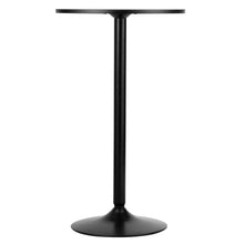 Load image into Gallery viewer, Gymax 4 PCS Round Pub Table 24'' Bistro Bar Cocktail Table w/Metal Base Black